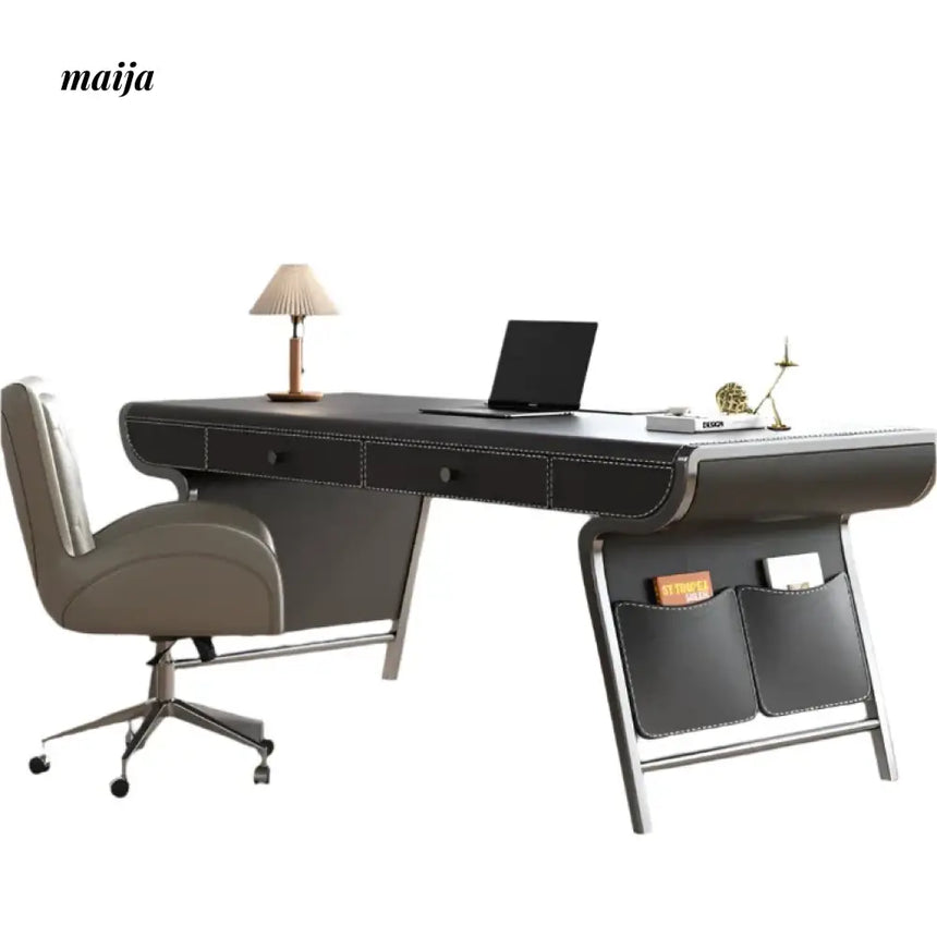 Brentwood Saddle Leather Office Desk from MODENG