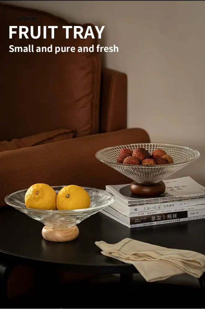 Glass Decorative Fruit Bowl from Zodian