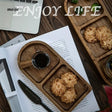 Wooden Serving Plate with Grid from KIMACHI