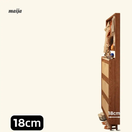 Ultra Thin Solid Wood Shoe Cabinet from AI