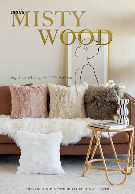 MISTYWOOD Plush Pillow with Modern Pillowcase from MISTYWOOD
