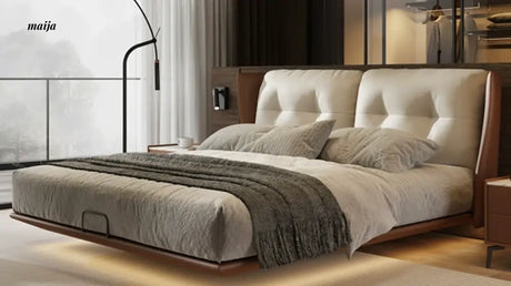 Conway Suspended Leather Bed from Kaiyashi