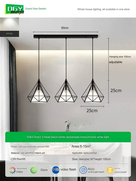 GVG Diamond Cage Ceiling Pendant Lamp from GVG