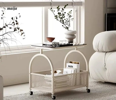 Jodie Cream Bedside Coffee Cart from Kaiyashi