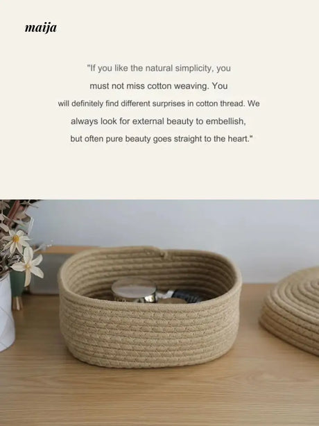 MUYE Woven Storage Box with Cover from MUYE