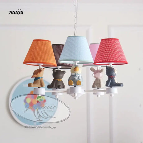 QXWD Colourful Animals Ceiling Lamp Children's Room from QXWD