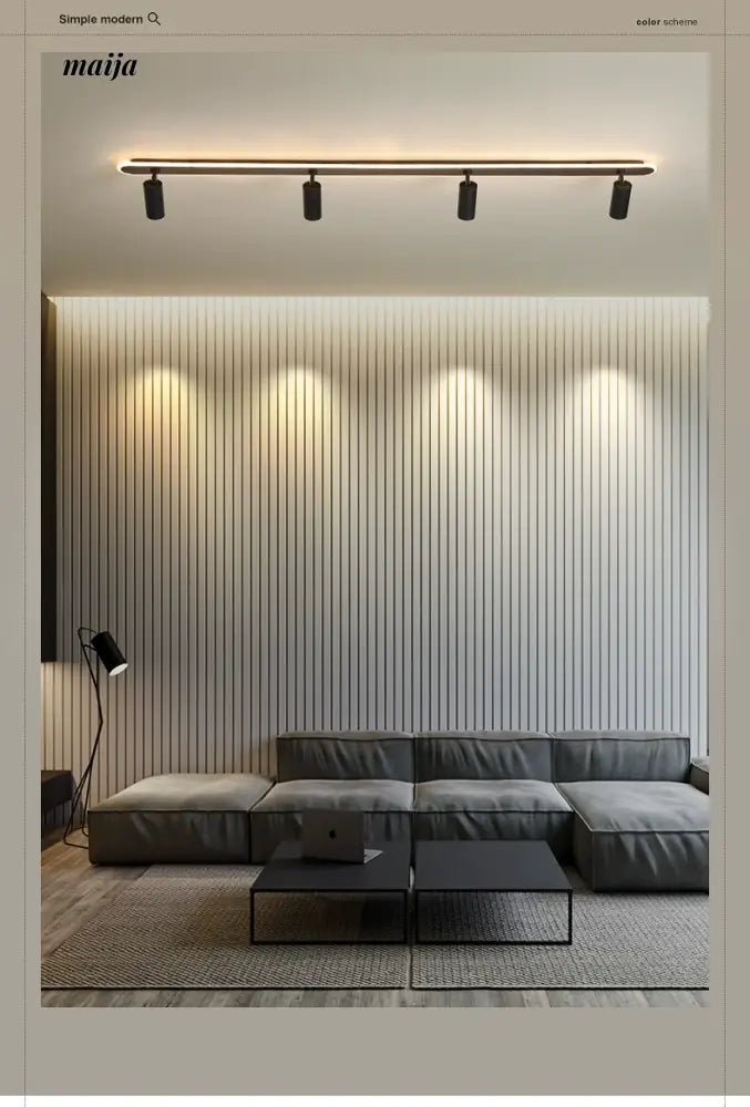 Toulon Long Bar LED Ceiling Light from maija