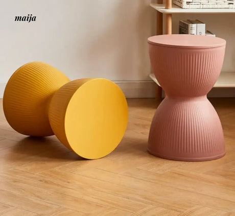 Pastel Hourglass Plastic Stool from Yishengtao