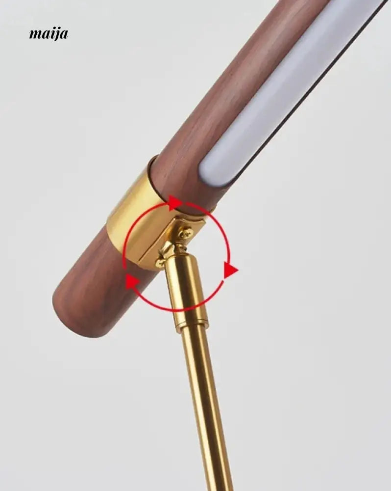 Long Bar Wood Grain Floor Lamp from maija