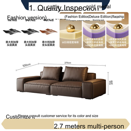 FASATI Leonardo Chic Minimalist Leather Sofa from FASATI