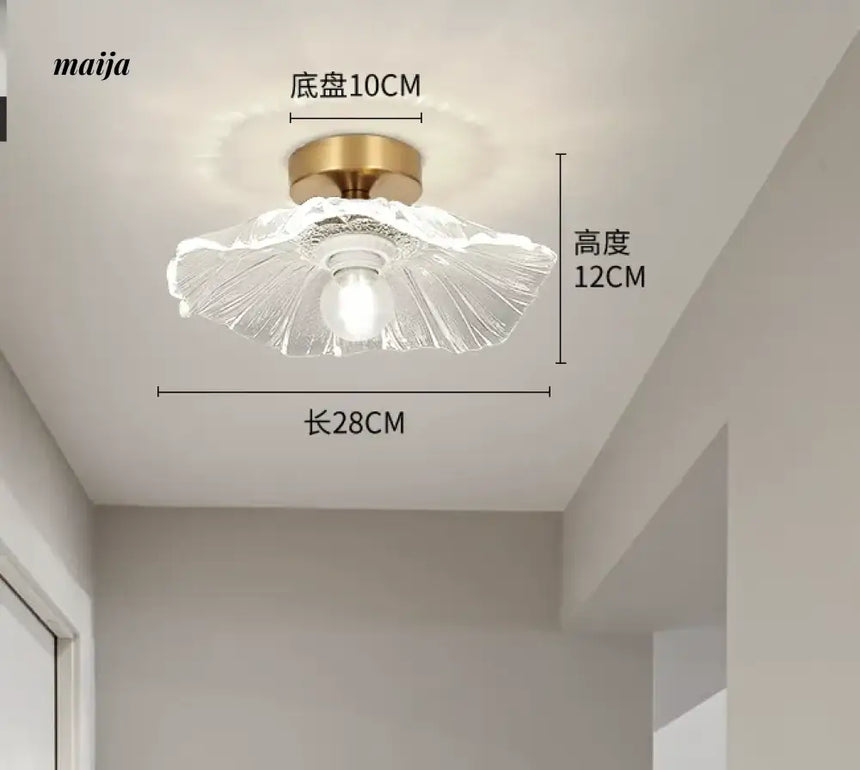GVG Lotus Leaf Crystal Ceiling Light from Kaiyashi