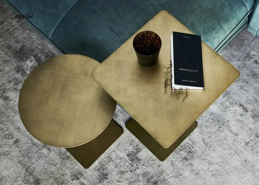 Compact Stainless Steel Side Table