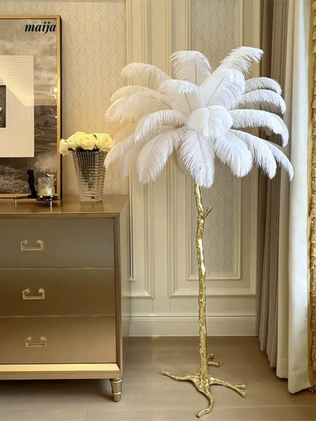 LIVETAI Light Feather Floor Lamp from maija