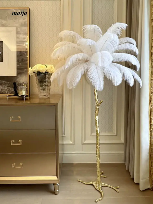 LIVETAI Light Feather Floor Lamp from maija