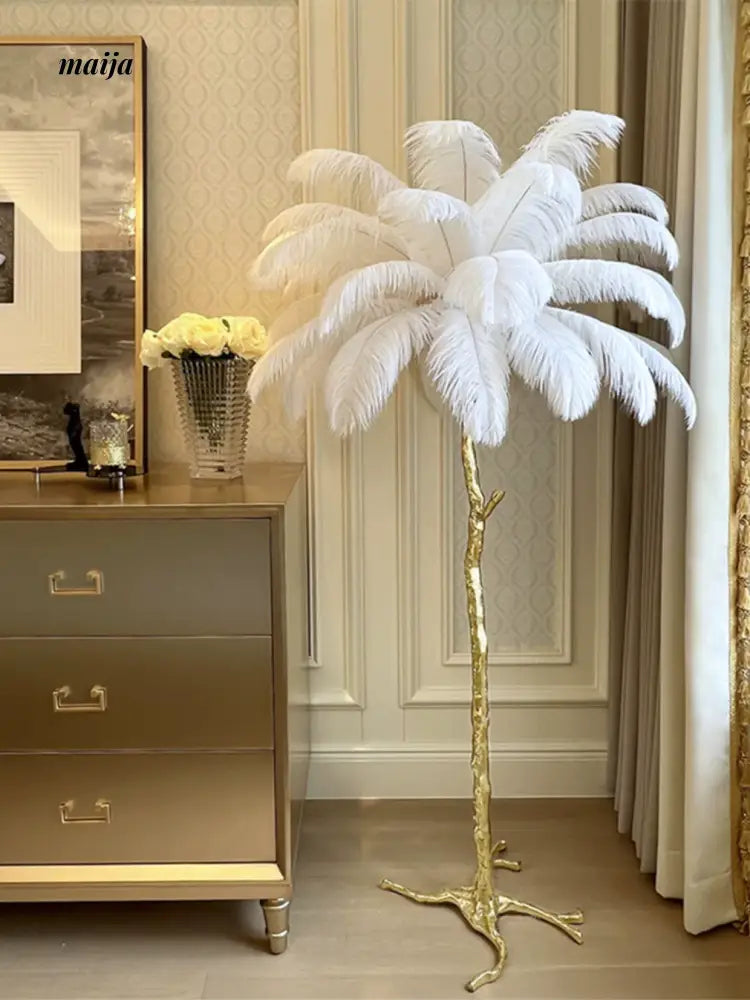 LIVETAI Light Feather Floor Lamp from maija
