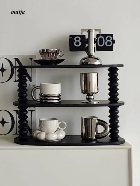 LIVETAI Retro Wood Cup Storage Desktop Rack from maija