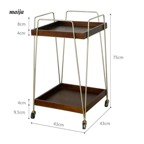 MINEFINE Scandinavian Double-Layer Dining Cart from Kaiyashi