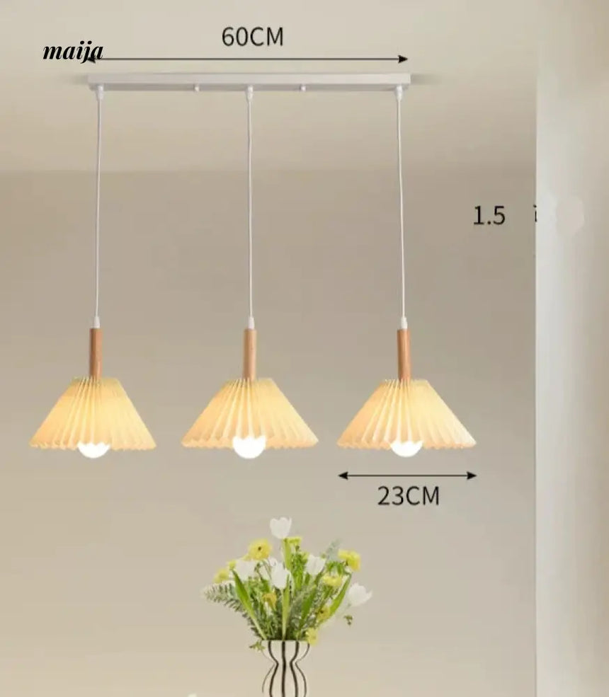 GVG Pleated Lampshade Pendant Lamp from Kaiyashi