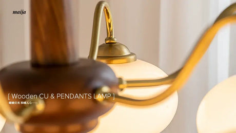 LYNN Solid Wood Japanese Chandelier from Lynn's Lamp