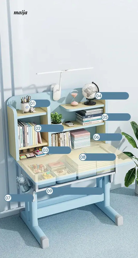 Zuozuo Adjustable Children Learning Desk and Chair H12203158 from Wheatfield