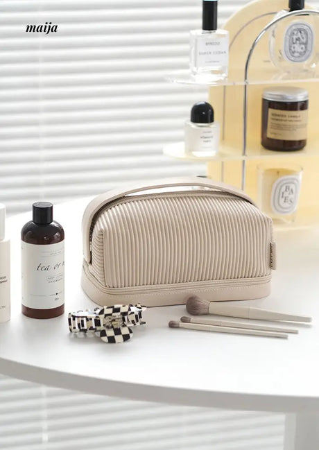 Ribbed Travel Cosmetic Bag from maija