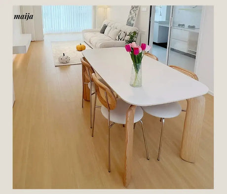 DOSMARS Ella Creamy Elephant Leg Dining Table from DOSMARS