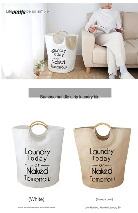 MUYE Cotton Linen Laundry Basket from MUYE