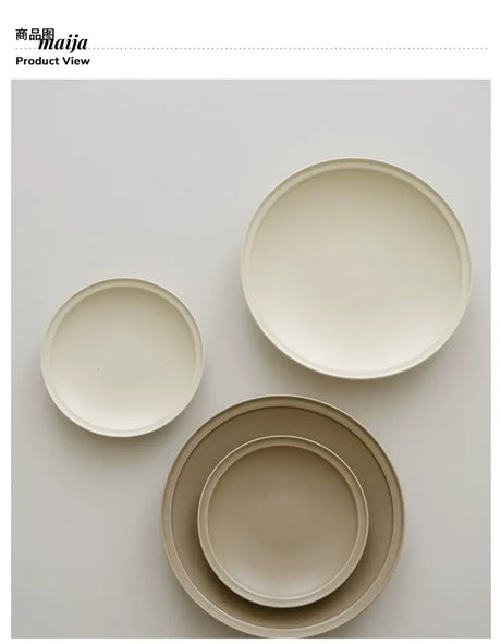 WENSHUO Cream Ceramic Salad Plate from WENSHUO