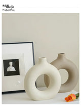 WENSHUO Circular Nordic Ceramic Vase from WENSHUO