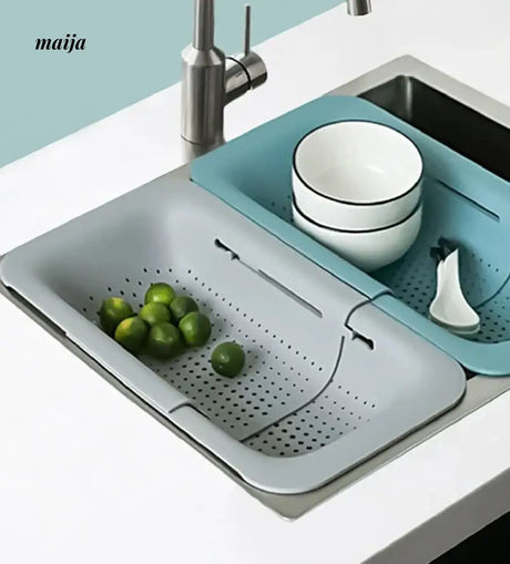 LIVETAI Adjustable Folding Plastic Basin Drain Basket from maija