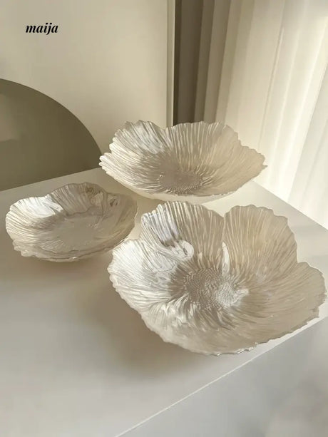 LIVETAI Modern Glossy Petal Crystal Flower Bowl from maija