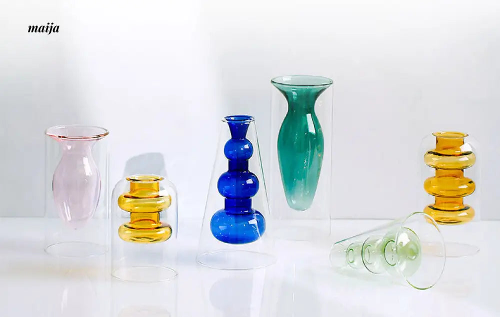 Femme Double Wall Stained Glass Vase from maija