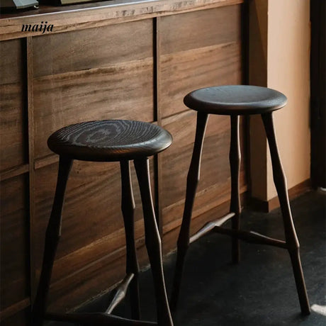 Aiza Solid Wood High Stool from maija