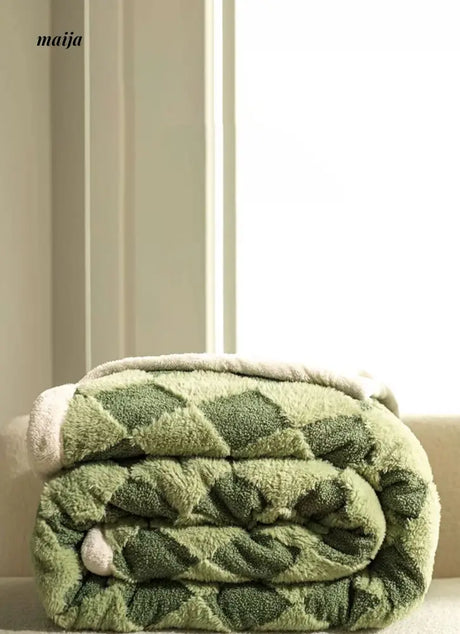Diamond Pattern Double Layer Blanket from Shui Yang
