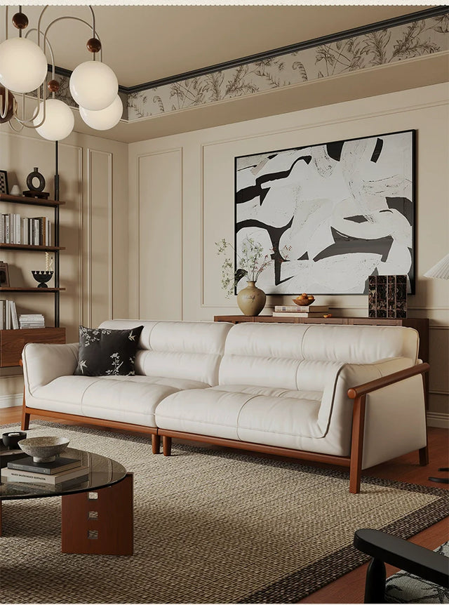 SAMMI Ruby Antique Three-Seater Leather Sofa from SAMMI