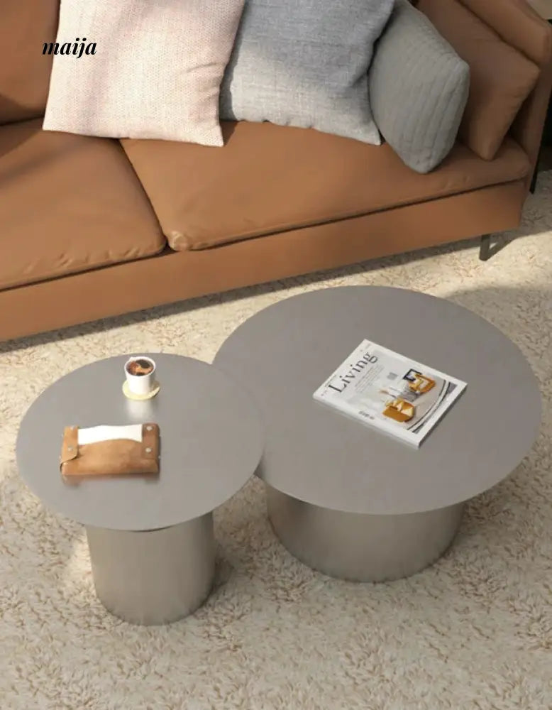 Brushed Stainless Steel Coffee Table