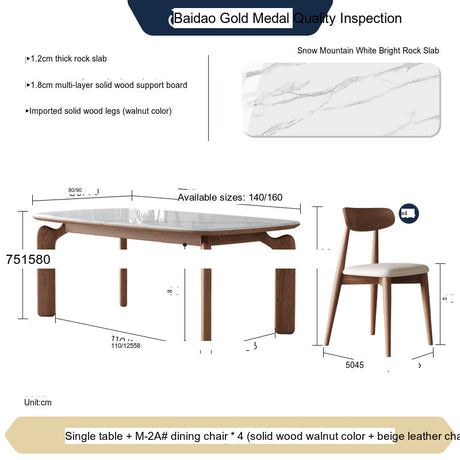 FASATI Leonardo Chic Minimalist Wood Dining Set from FASATI