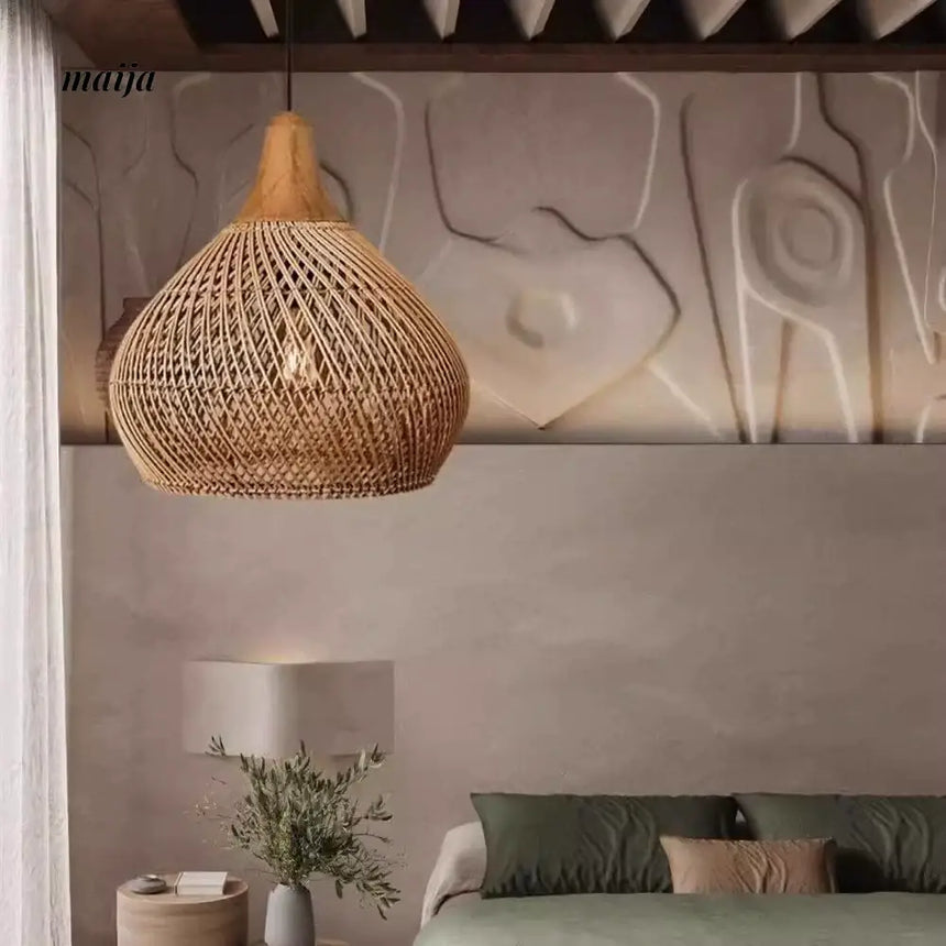 ZHONGSHAN Zen Rattan Chandelier for Restaurant from ZHONGSHAN