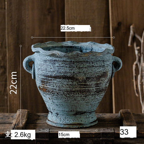 JUHAN Isolde Rustic Floral Arrangement Pottery Vase from JUHAN