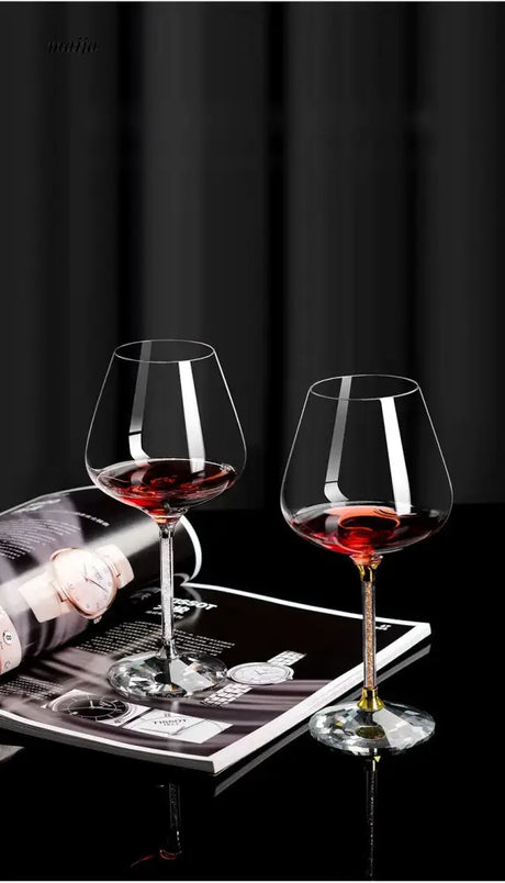 Crystal Wine Glass Set with High-end Leather Box from maija
