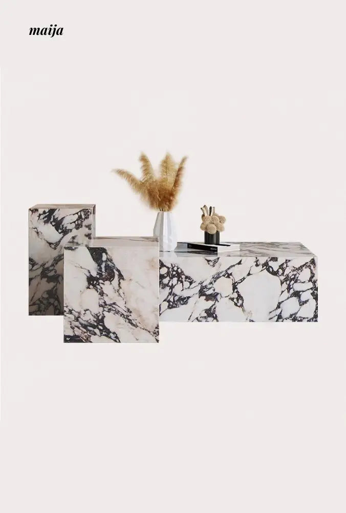 Marble Rock Slab Coffee Table from maija