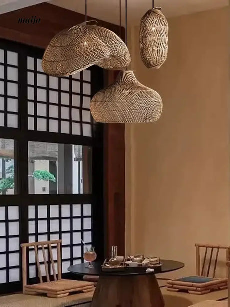 ZHONGSHAN Zen Rattan Chandelier for Hotel from ZHONGSHAN