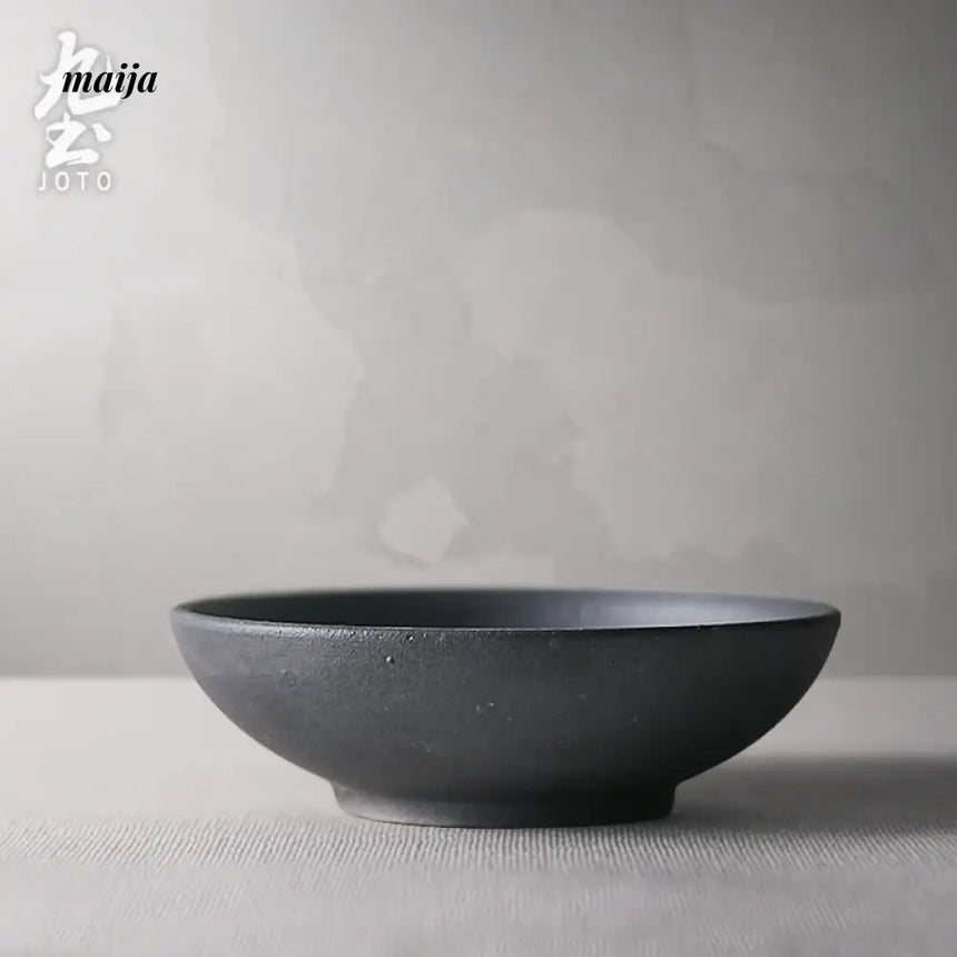 JOTO Eight Year Rough Ceramic Fruit Plate Handmade Retro Dish from MOSE
