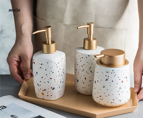 Terrazzo Ceramic Soap Dispenser from maija