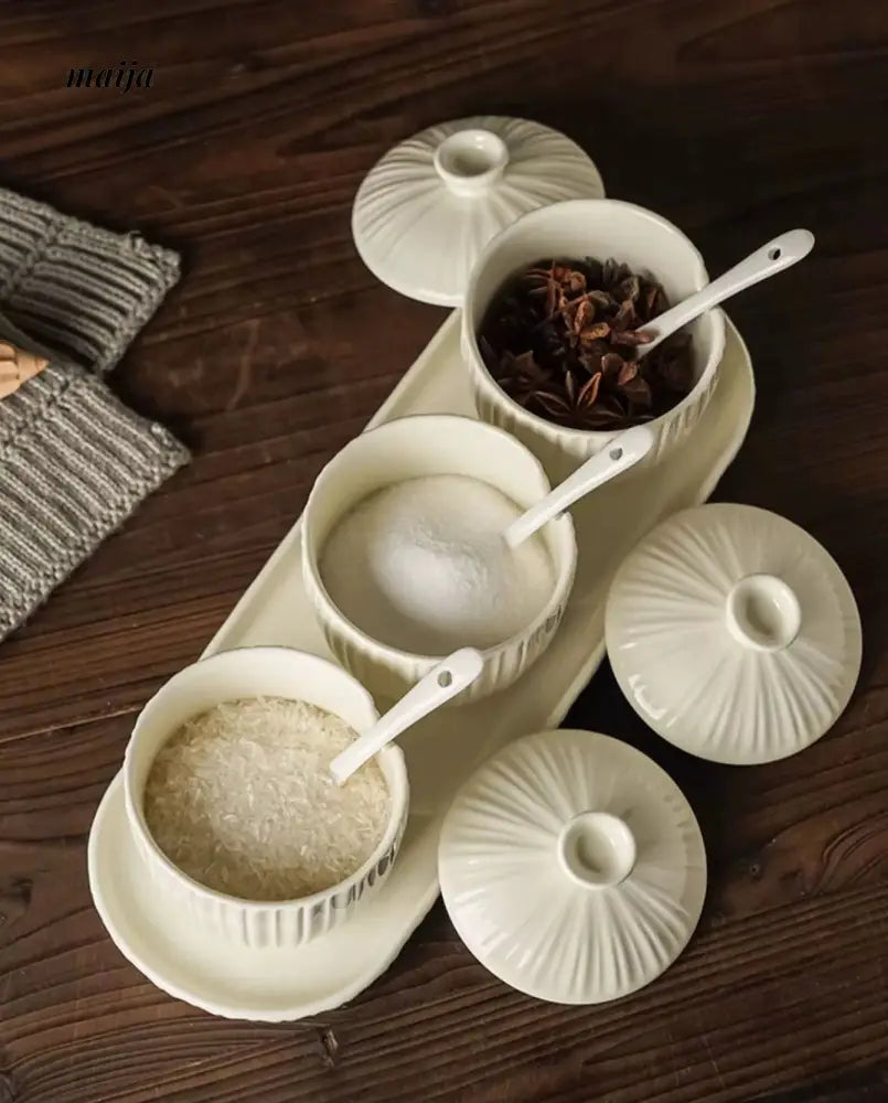 Ceramic Seasoning Jar Set from maija