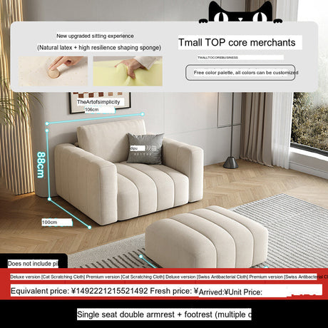 DIPU Landry Scandinavian Cream Modern Sofa from DIPU