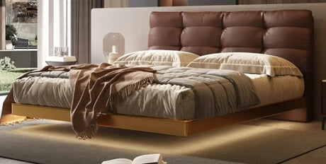 Gianluca Suspended Leather Bed from Kaiyashi