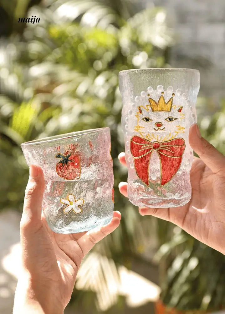 Cat Queen Strawberry Mojito Glass from Shikagawa