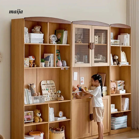 LINSYKIDS Brown Bear Wooden Study Desk and Cabinet from RZONE