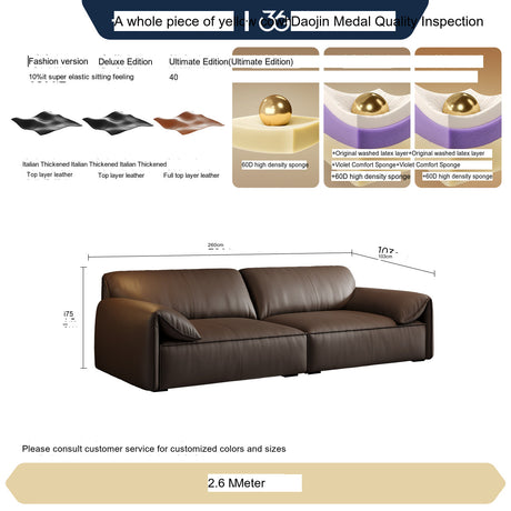 FASATI Eloise Vibrant Soft Cowhide Sofa from FASATI